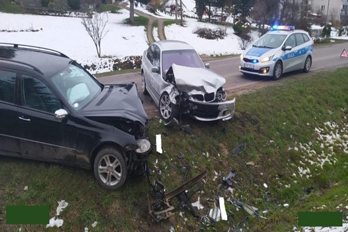 Zderzenie z udziałem czterech samochodów w Jabłonce