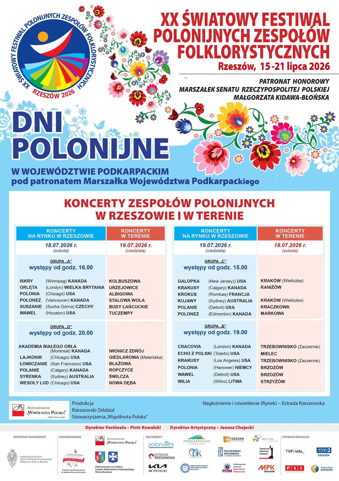 Zespoły polonijne z całego świata zagrają w gminach Podkarpacia w ramach Dni Polonijnych 2026 dni polonijne 2026