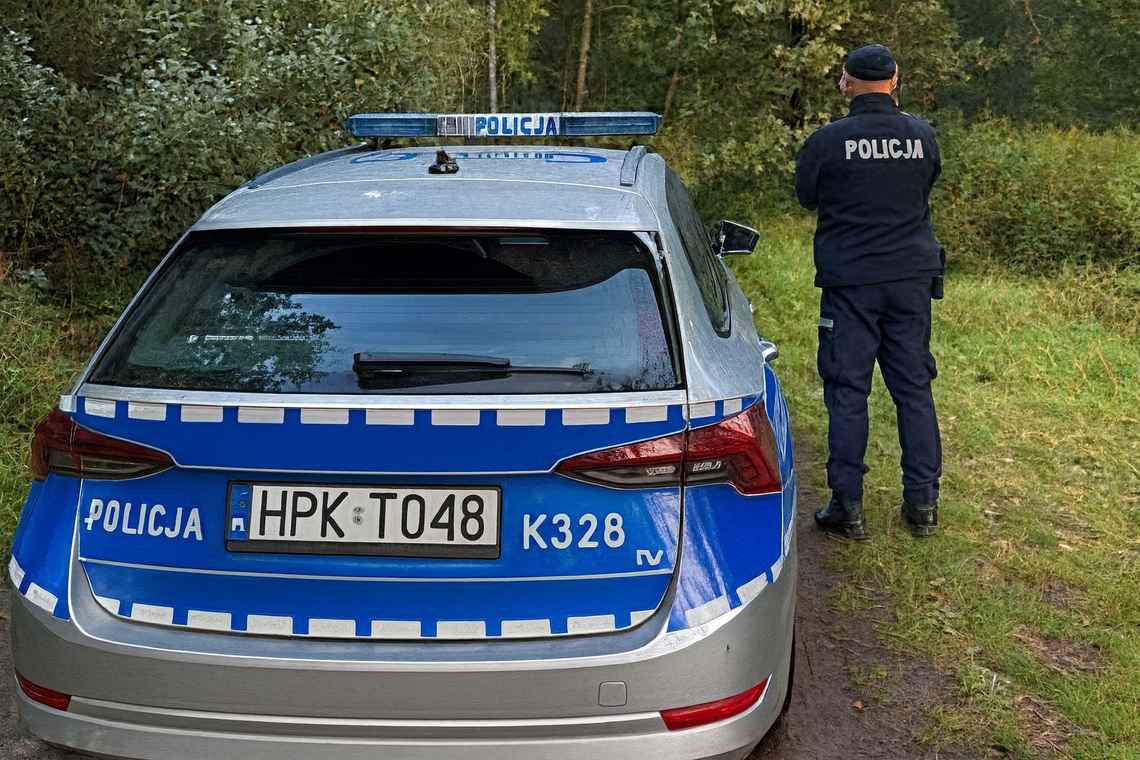 Zgubił się w lesie podczas grzybobrania. Odszukała go policja