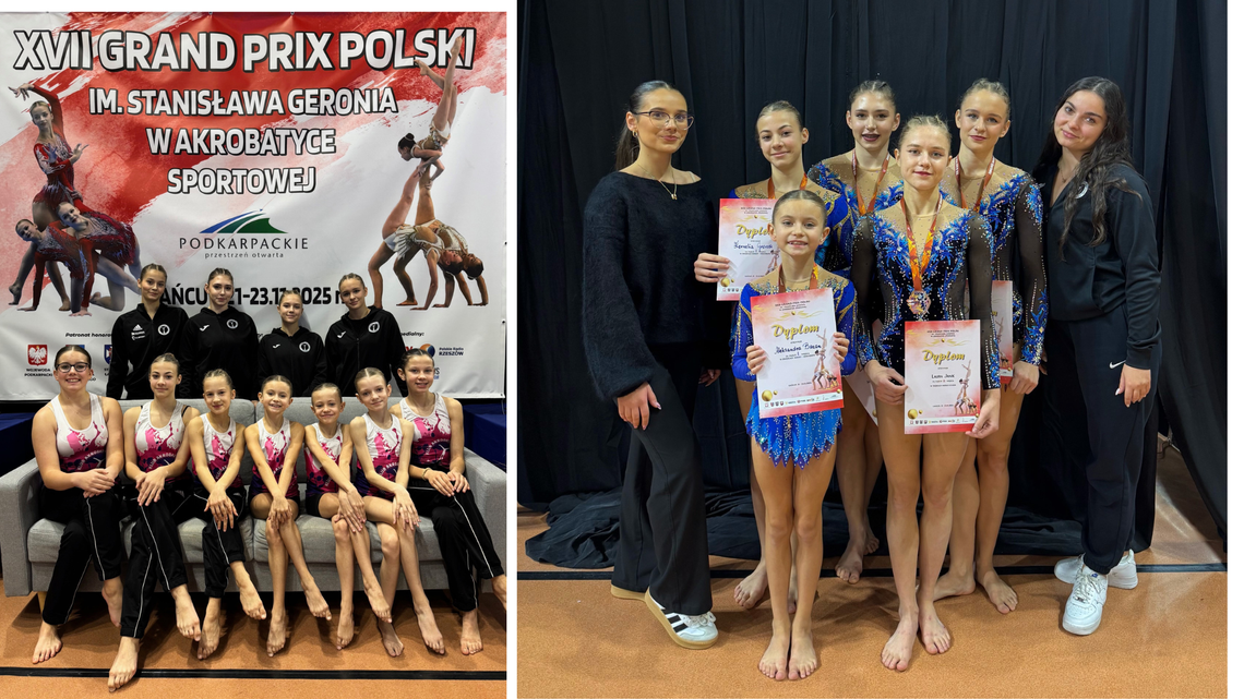 Złoto i brąz dla zawodniczego OSIR Nowa Wieś w akrobatyce sportowej