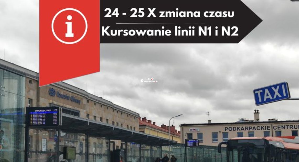 Zmiana czasu na zimowy. Sprawdź nocny rozkład jazdy autobusów w Rzeszowie Zmiana czasu na zimowy. Sprawdź nocny rozkład jazdy autobusów w Rzeszowie