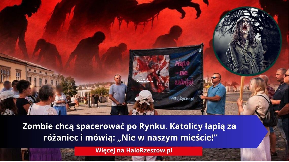 Zombie chcą spacerować po Rynku. Katolicy łapią za różaniec i mówią: „Nie w naszym mieście!”