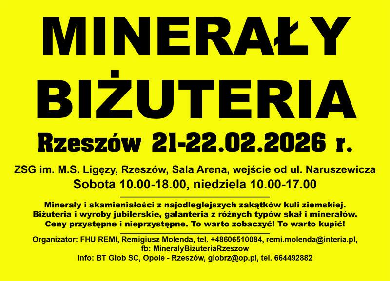 69 Międzynarodowa Wystawa i Giełda Minerałów, Skamieniałości i Wyrobów Jubilerskich RZESZÓW