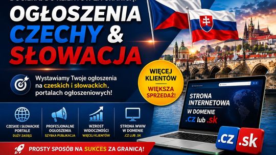 Chcesz sprzedawać za granicą? Dodaj ogłoszenie Czechy Słowacja