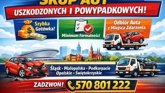Skup aut uszkodzonych, aut powypadkowych z DOJAZDEM do Klienta | Odbiór lawetą