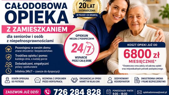 Szukasz całodobowej opieki z zamieszkaniem? Skontaktuj się z nami