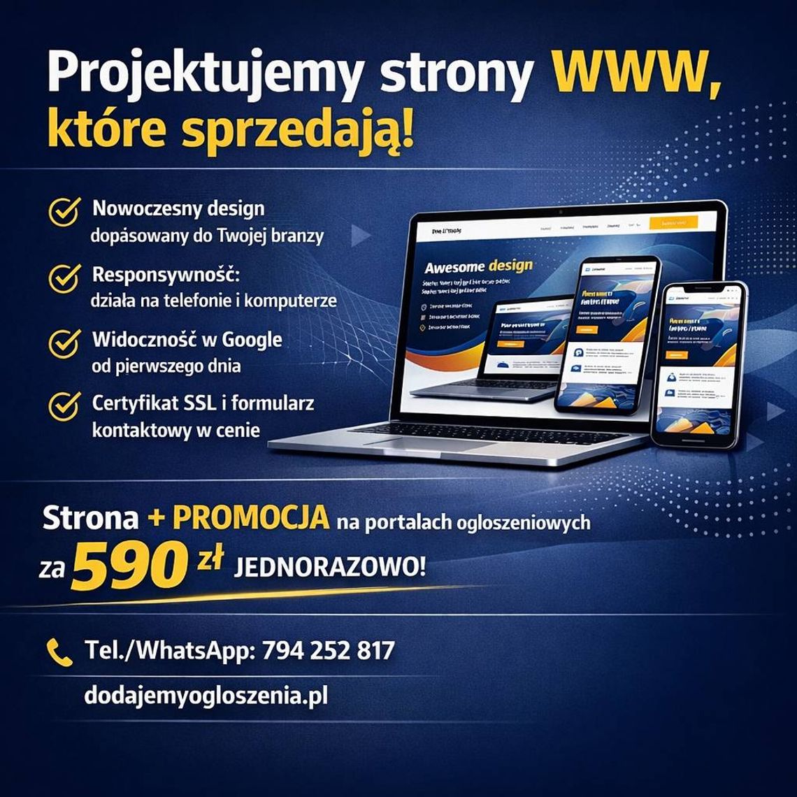 Strona internetowa od 590 zł - zero ukrytych kosztów Strona internetowa od 590 zł - zero ukrytych kosztów