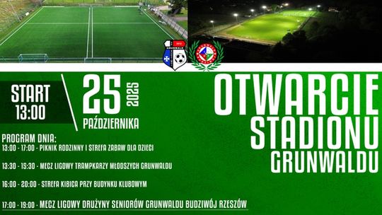Otwarcie stadionu Grunwald Budziwój. Zaproszenie na piknik rodzinny