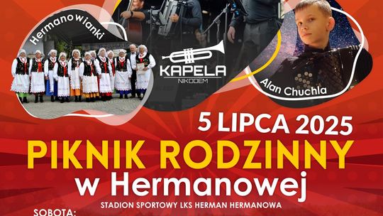Zapraszamy na piknik rodzinny w Hermanowej! 5 lipca 2025