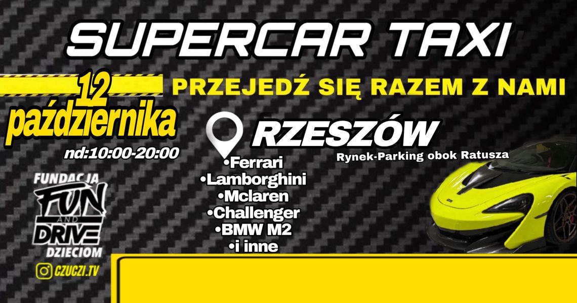 Lamborghini dla chorych dzieci. Akcja Fundacji Fun and Drive Dzieciom w Rzeszowie