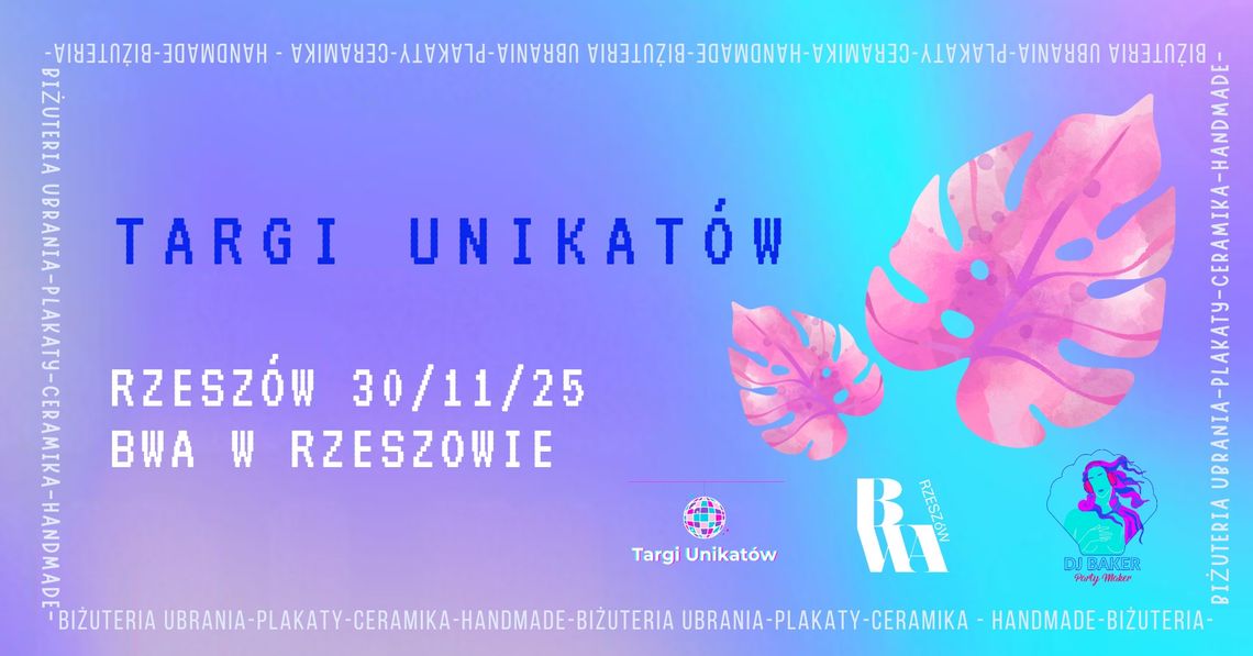 Targi unikatów w BWA Rzeszów 30.11.2025 Targi unikatów w BWA Rzeszów 30.11.2025