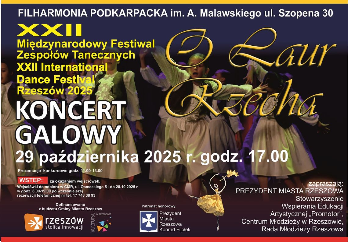 Wielkie święto tańca w Rzeszowie. XXII Festiwal "O Laur Recha" już 29 października