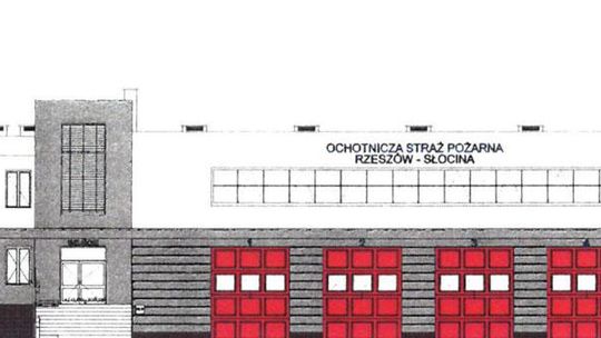 Wizualizacja nowej remizy strażackiej na osiedlu Słocina w Rzeszowie