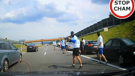 Ustawka pseudokibiców na A4 Kraków-Rzeszów