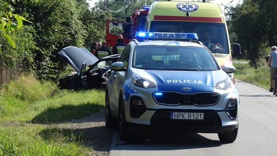 Kolizja w Głogowie Młp. Stracił panowanie i wpadł do rowu