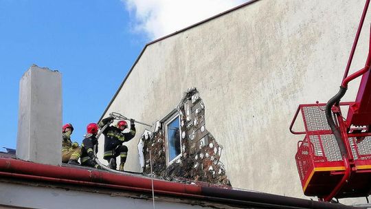 Pożar budynku w Głogowie Młp