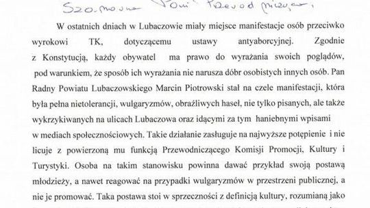 Lubaczów. Czy radny może protestować?