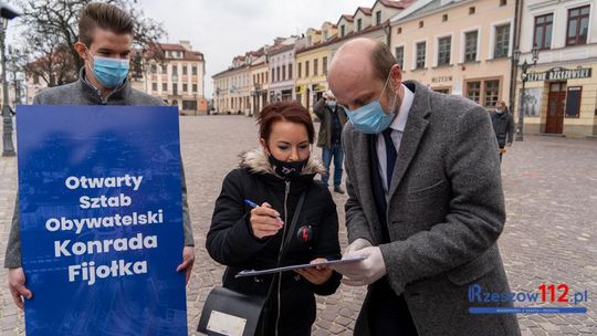 Konrad Fijołek zbiera podpisy pod swoją kandydaturą