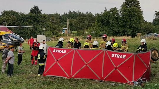 Lubenia. Wypadek z udziałem ciągnika rolniczego