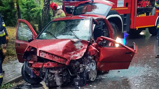 Niechobrz. Kobieta ranna w zderzeniu punto z autobusem