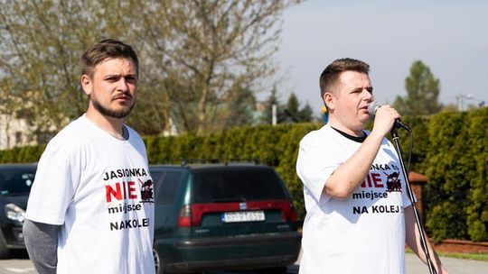 Protest mieszkańców Jasionki przeciwko budowie Centralnego Portu Komunikacyjnego