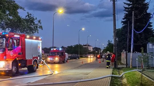 Pożar stodoły przy ul. Uroczej w Rzeszowie