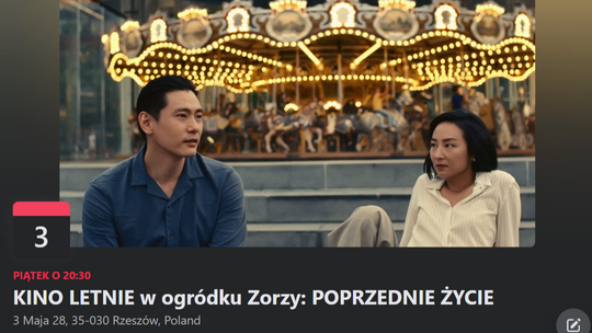 Kino letnie w ogródku Zorzy