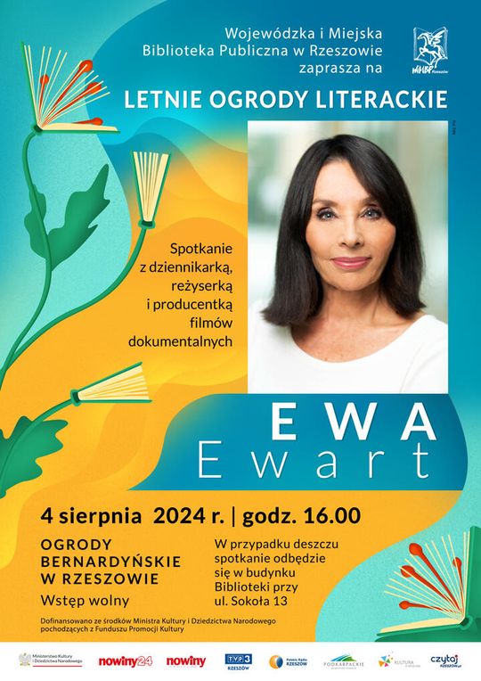 Ewa Ewart: spotkanie z dziennikarką, reżyserką i producentką filmów dokumentalnych w ramach Letnich Ogrodów Literackich