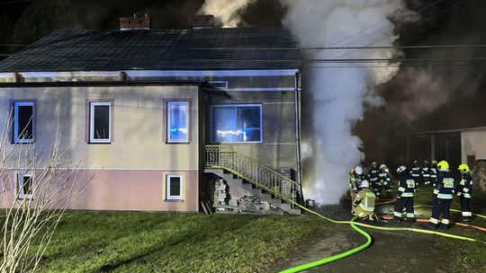 Pożar domu w Gogołowie [ZDJĘCIA]