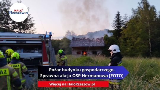 Pożar budynku gospodarczego. Sprawna akcja OSP Hermanowa
