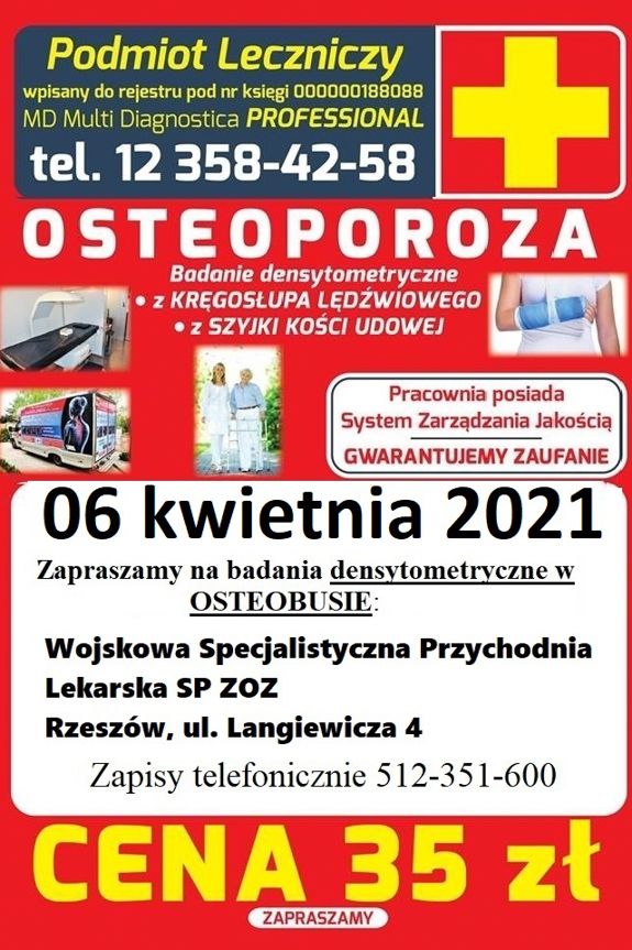 Chcesz zbadać swoje kości? Umów się na wizytę w osteobusie!