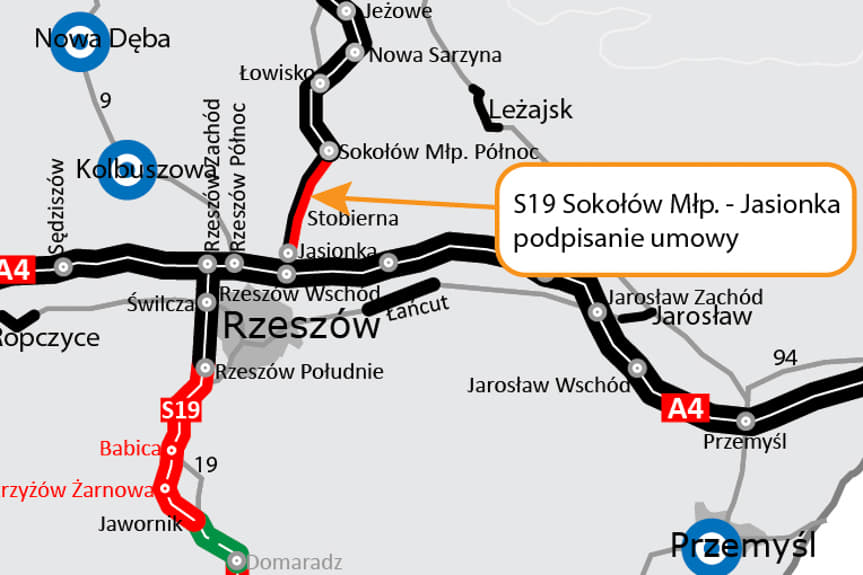 S19 z Sokołowa Młp. do Jasionki