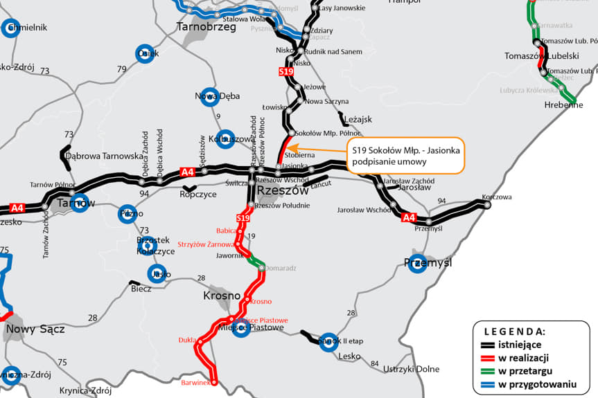 S19 z Sokołowa Młp. do Jasionki