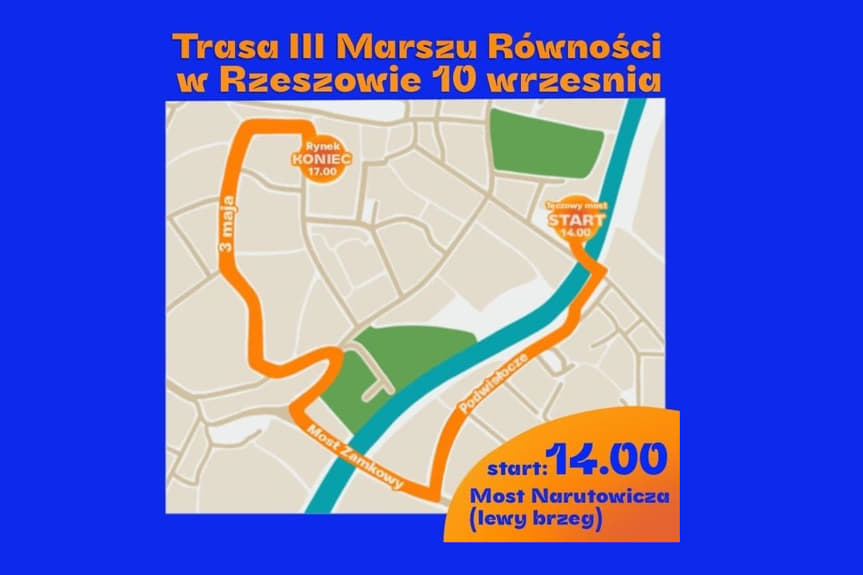 Trasa III Marszu Równości w Rzeszowie