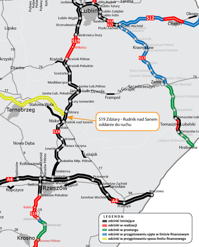 Via Carpatia, odcinek Zdziary - Rudnik nad Sanem