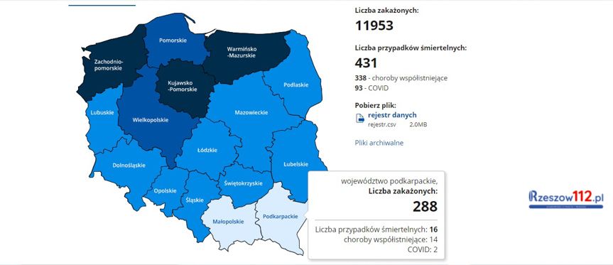 Koronawirus na Podkarpaciu [czwartek, 17.12.2020]