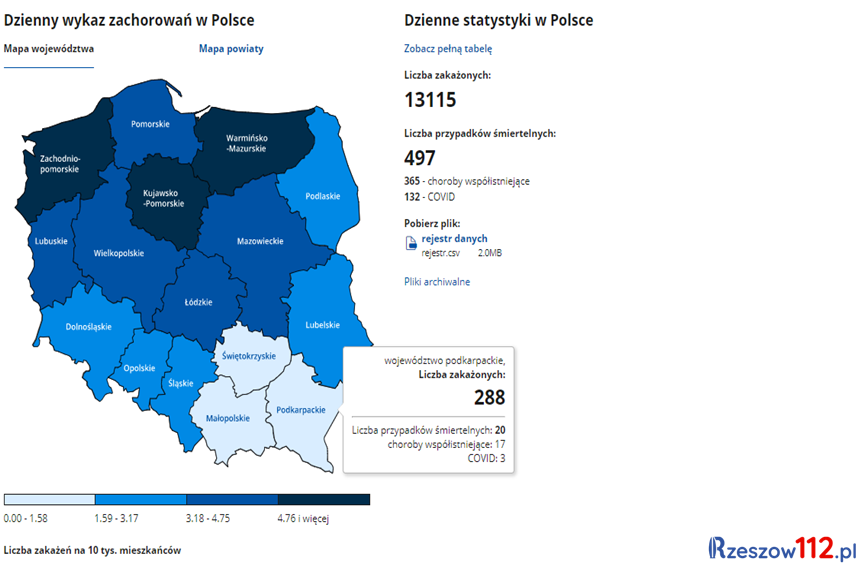 Koronawirus na Podkarpaciu [czwartek, 24.12.2020]