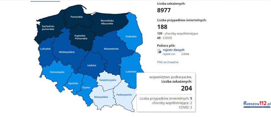 Koronawirus na Podkarpaciu [niedziela, 13.12.2020]