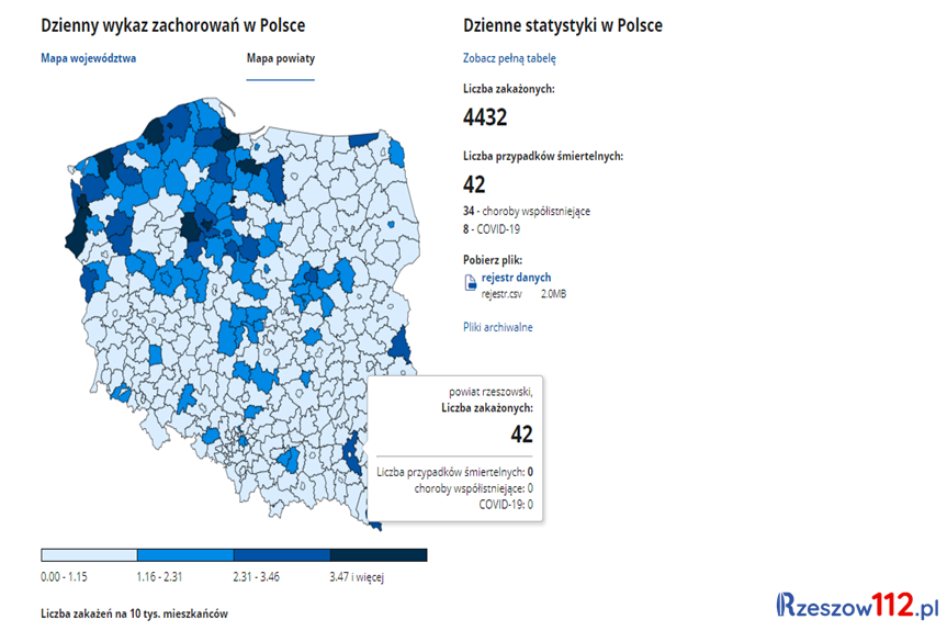 Koronawirus na Podkarpaciu [poniedziałek, 4.1.2021]