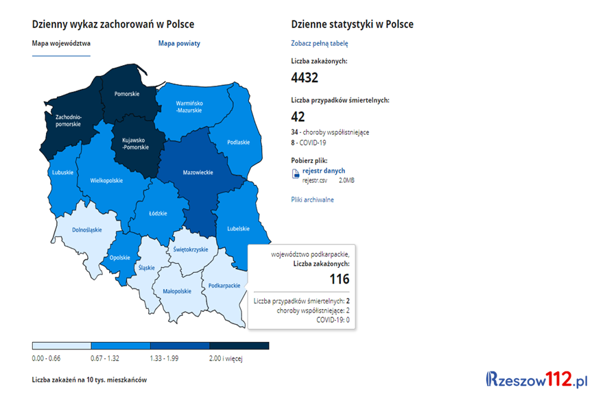 Koronawirus na Podkarpaciu [poniedziałek, 4.1.2021]