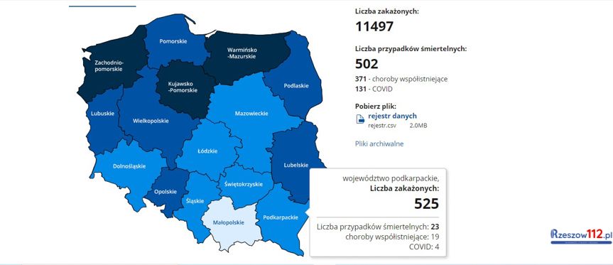 Koronawirus na Podkarpaciu [sobota, 12.12.2020]