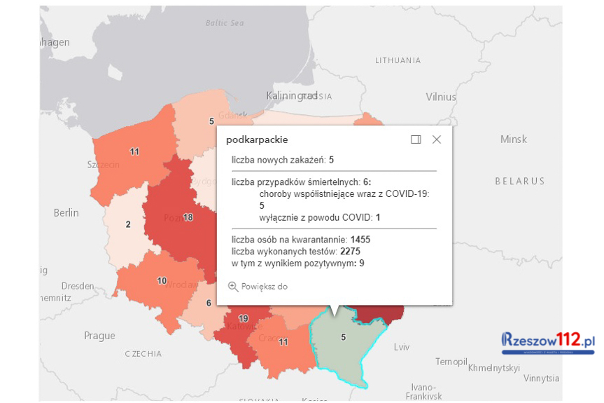 koronawirus na podkarpaciu