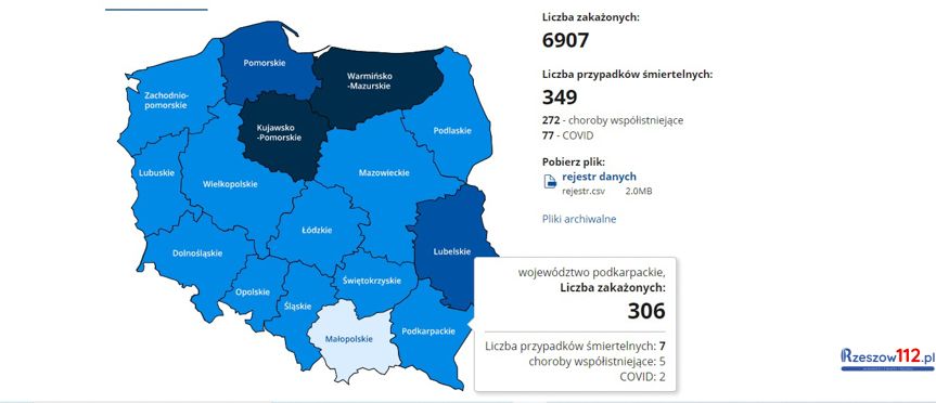 Koronawirus na Podkarpaciu [wtorek, 15.12.2020]