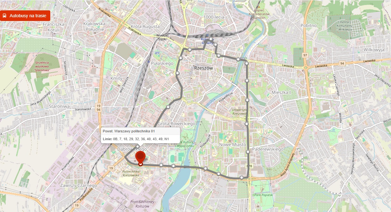 Rzeszów, linia OB